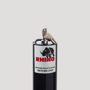 Rhino RT RD4 - Black Steel Telescopic Security Bollard - Powder Coated