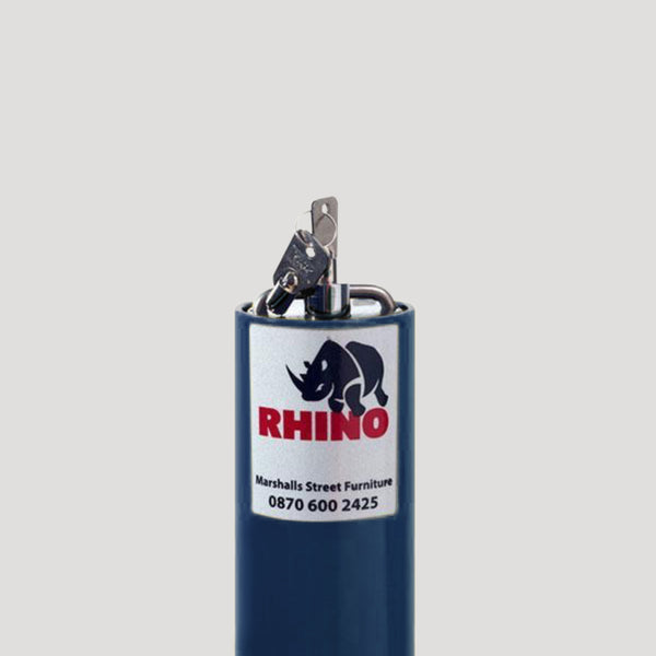 Rhino RT RD4 - Blue Telescopic Steel Security Bollard - Powder Coated
