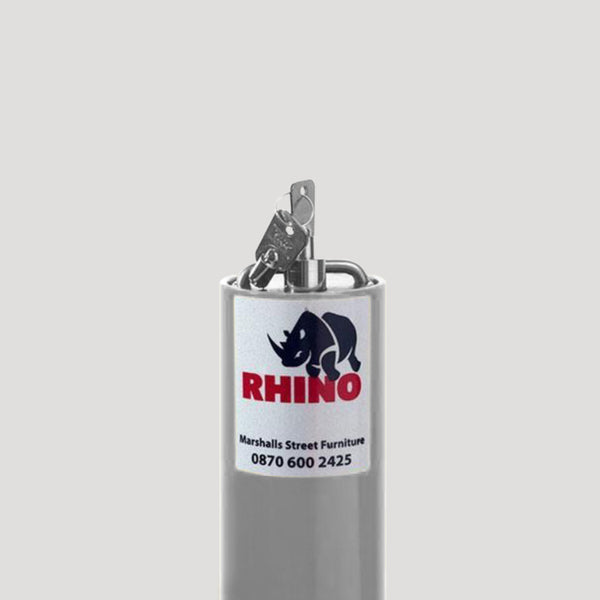 Rhino RT RD4 - Silver Steel Telescopic Security Bollard - Powder Coated